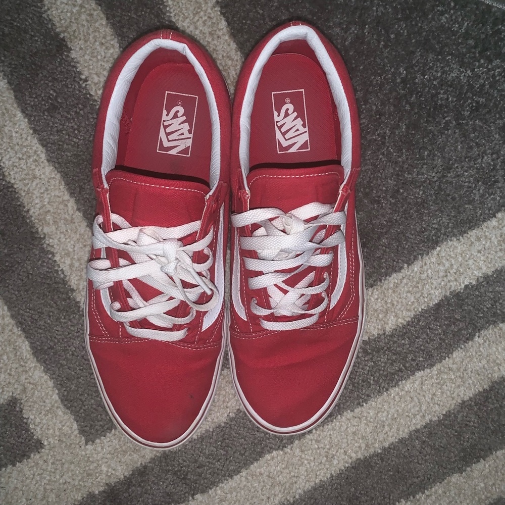 Red vans old skool